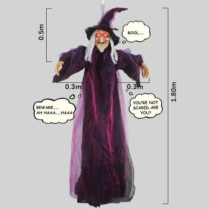 71 in Voice-Controlled Halloween Witch Ghost, Light-Up