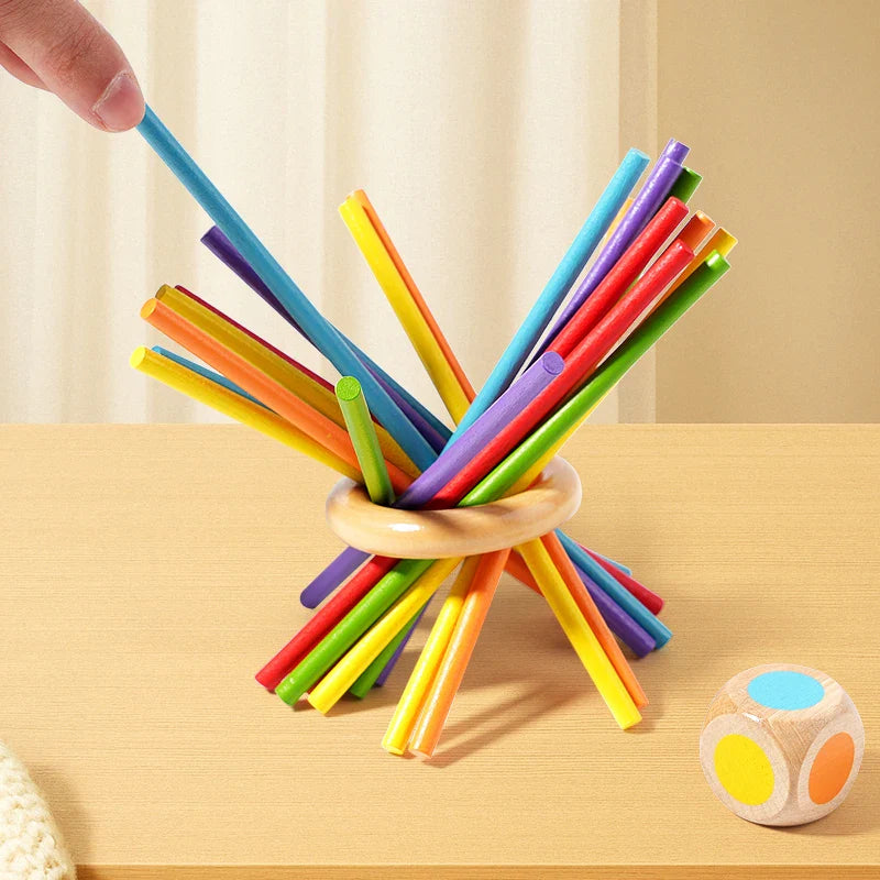 Parent-Child Wooden Stick Battle Puzzle — Two-Player Spatial Thinking Game for Kids Ages 3–12