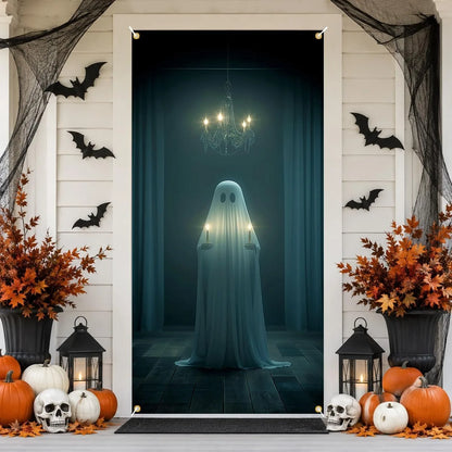 Halloween Ghost Door Banner - 90 x 180 cm