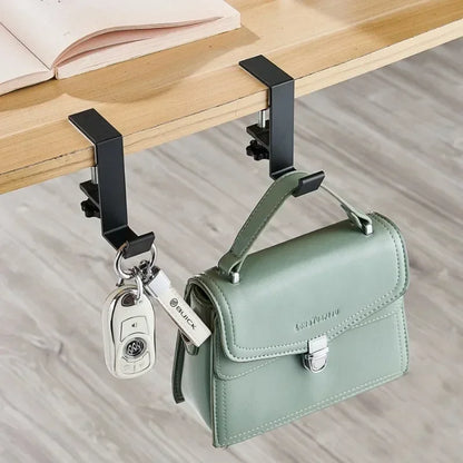 Adjustable Desk Edge Hook - Punch-Free Headset & Backpack Hanger for Gaming Desk and Home Office