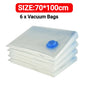 Reusable Vacuum Storage Bags — 7 Sizes, Space-Saving Clothes & Blanket Organizer (Works with Hand Pump or Vacuum Cleaner)