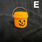 Pumpkin Lantern Bucket Mini Halloween Nostalgia Bucket Candy Jar Trick or Treat Basket Halloween Small Candy Bucket orang