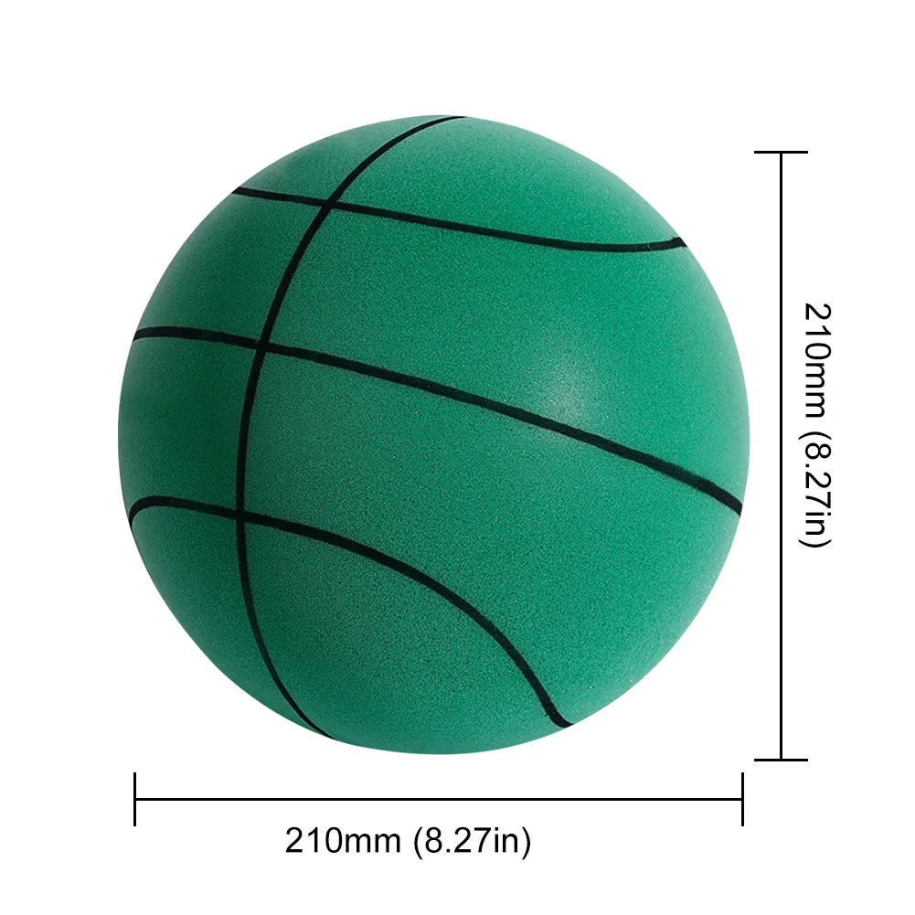 Kids Silent Foam Basketball — Indoor Squeezable Bounce Ball, Sizes 3/5/7