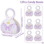 Butterfly Candy Gift Box Pink Purple Butterfly Birthday Party Decorations Kids Wedding Supplies Baby Shower Cookie Biscuit Box