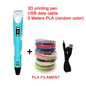 USB Rechargeable 3D Printing Pen with 9M PLA Filament (1.75mm) — Adjustable Speed, 180–220°C Heat, DIY 3D Pen for Kids & Adults