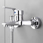 Wall-Mounted Chrome Basin Faucet – Dual Spout Mixer Tap, Zinc Alloy, Hot & Cold