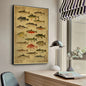 ACE Fishing Fish Sea Poster Wall Chart Prints And Posters Home Living Bed Room Decor Art Bar Cafe Framelesss Painting Poster