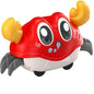 Interactive Crawling Crab Toy - Double Return Force & Bubble Simulation | Fun Baby Sensory Toy for Toddlers