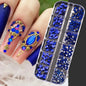 100/50cm Luxury Crystal Chain Nail Charms - 1.5/2mm Clear & AB Diamond Nail Art Decoration