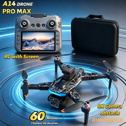 Lenovo Mi A14Pro Max 8K three Camera GPS Brushless Optical Flow Obstacle Avoidance Foldable Quadcopter RC Distance Drone ToysFPV