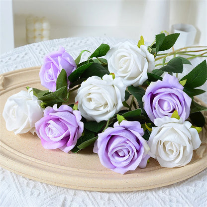 Artificial Silk Rose - Single Stem, 55 cm, 13 Colors, Realistic Foam Petals for Weddings, Home Decor & Gifting