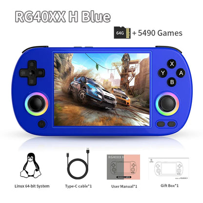 4.0-Inch IPS Retro Handheld Game Console — Linux 64‑Bit, 64GB Storage, 3200mAh Battery, 5000+ Games