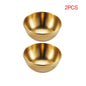 Stainless Steel Sauce & Appetizer Dishes Set — Gold or Silver Condiment Plates 8 x 8 x 3 cm (3.15 x 3.15 x 1.18 in)