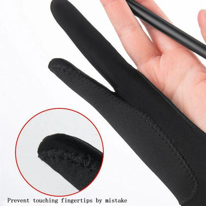 Two-Finger Drawing Glove for Tablets — Left & Right Hand Anti-Fouling Touchscreen Glove