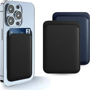 MagSafe PU Leather Magnetic Card Wallet — Slim Magnetic Card Holder for MagSafe-Compatible Smartphones