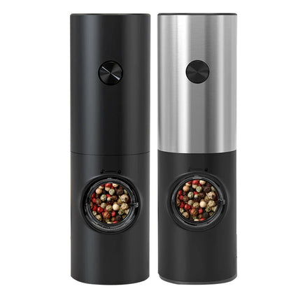 Electric Automatic Salt & Pepper Grinder Set — Battery-Powered Mill with LED Light & Adjustable Coarseness