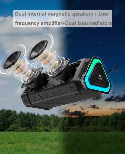 Portable 40W Bluetooth 5.3 Speaker IP67 Waterproof Stereo TWS Micro SD RGB Lights USB-C
