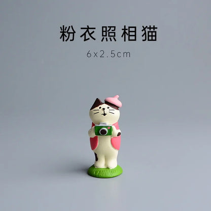 Cute Cat Bread Toast Model Toys Miniature Photography Props Figurines Gift Desktop Ornaments Figurine Decoration Crafts