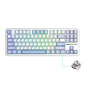 87-Key Tri-Mode Mechanical Keyboard - 2.4G USB Bluetooth, RGB PBT Keycaps, Hot-Swappable Gasket Design, 4000mAh Battery