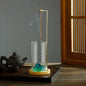 Glass Mountain Incense Holder for Sticks Incense Sticks Holder with Cord Lock Anti-Ash Flying Incense Burner with Ash Catcher