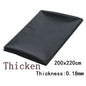 Black Waterproof PVC Bed Sheet – Oil-Resistant Thick Mattress Protector Fits 1.2 / 1.5 / 1.8 / 2.0 m Beds (220×130 / 220×160 / 220×200 cm | 86.6×51.2 / 86.6×63.0 / 86.6×78.7 in)