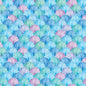 Scalloped Shells Blue Cotton 44"/45" Fabric Per Yard
