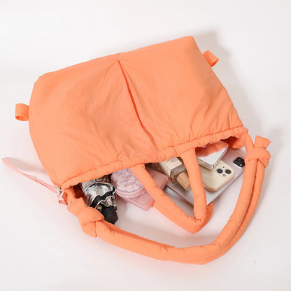 Shunmaii Puffer Tote Bag for Women - Nylon, Large Capacity, Adjustable Strap, Shoulder/Crossbody/Handheld, 47x14x28cm - 10 Colors