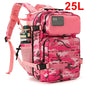 25L & 45L Tactical Backpack for Men & Women – Laser-Cut MOLLE Hiking Daypack, School & Gym Rucksack with Dual Bottle Holders