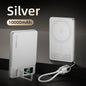 10000mAh Magnetic Wireless Power Bank 20W Fast Charge Slim Portable Battery with Built-in Cables & Phone Stand for Magnetic-Compatible Phones and Smartwatches