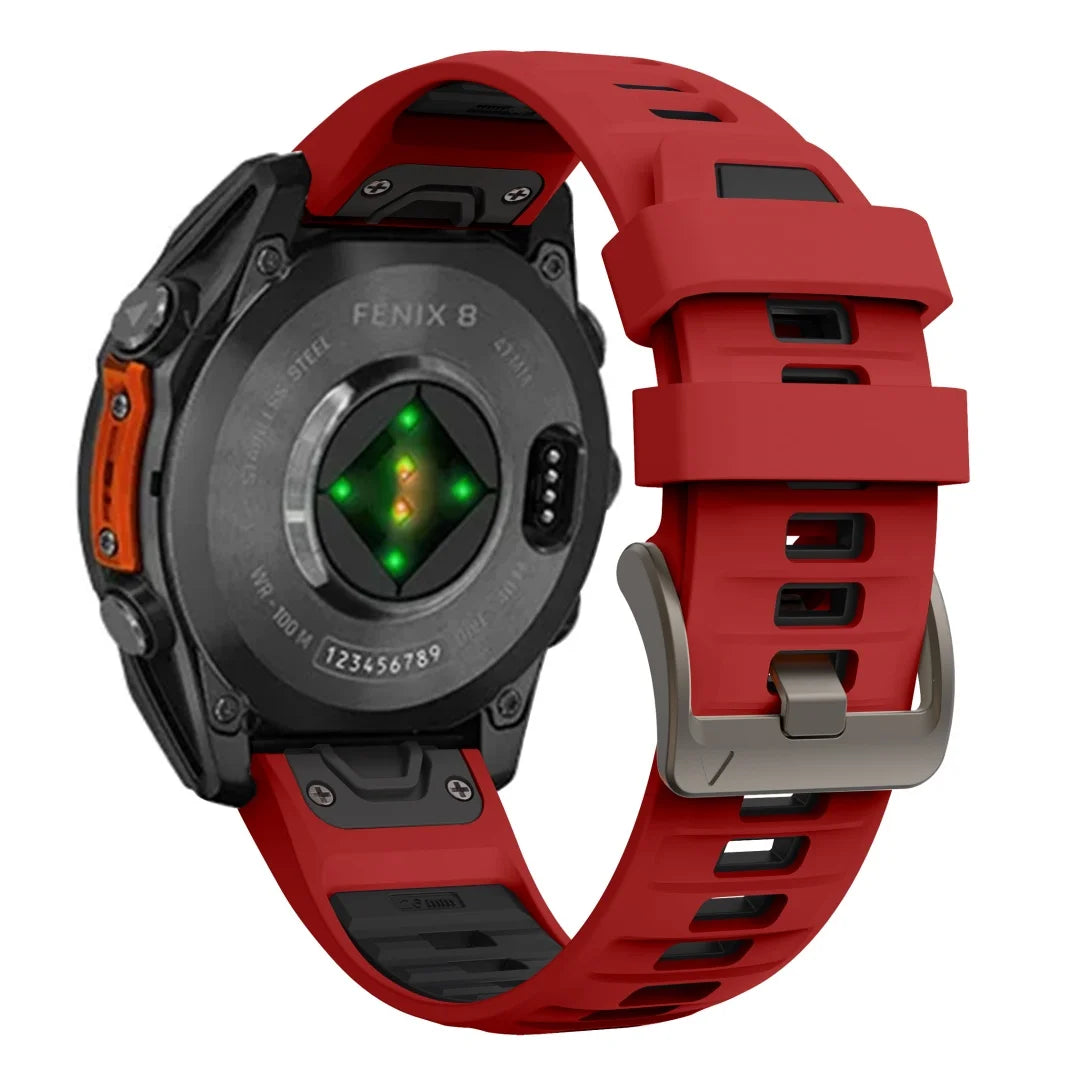 Silicone Sport Watch Band 22mm & 26mm – Breathable Replacement for 47mm and 51mm Smartwatches