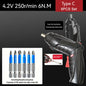 Compact Rechargeable Cordless Screwdriver — 4.2V (3.6V), 6 N·m Torque, 1300mAh, 250 RPM