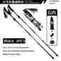 3-Section Adjustable Aluminum Trekking Poles with EVA Grip & Carbon-Tungsten Tips, 32–125 cm (12.6–49.2 in)