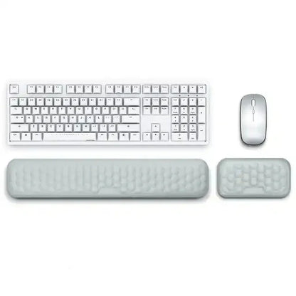 2-Piece Memory Foam Wrist Rest Set — Ergonomic Keyboard & Mouse Support with Non-Slip Base for Laptop & Desktop