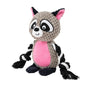Indestructible Plush Squeaky Dog Chew Toy - Bite-Resistant Puppy Rattle for Small & Medium Dogs (7.5 x 3 in / 19 x 8 cm) - Assorted Animal Designs