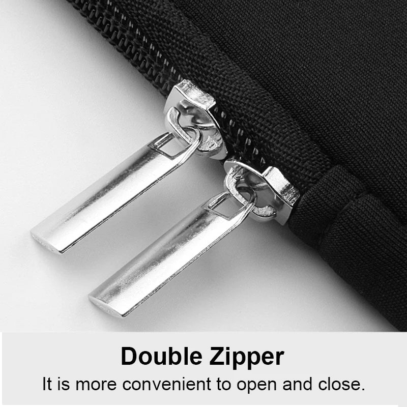 Padded Laptop Sleeve Double Zipper 11–15.6 Inch — Unisex Notebook Case