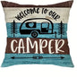 VIKAMA Camping Theme Pillowcase, Country-Style Decorative Cushion pillow Cover, For Sofas, RVs, Camping, Bedroom Home Decoration