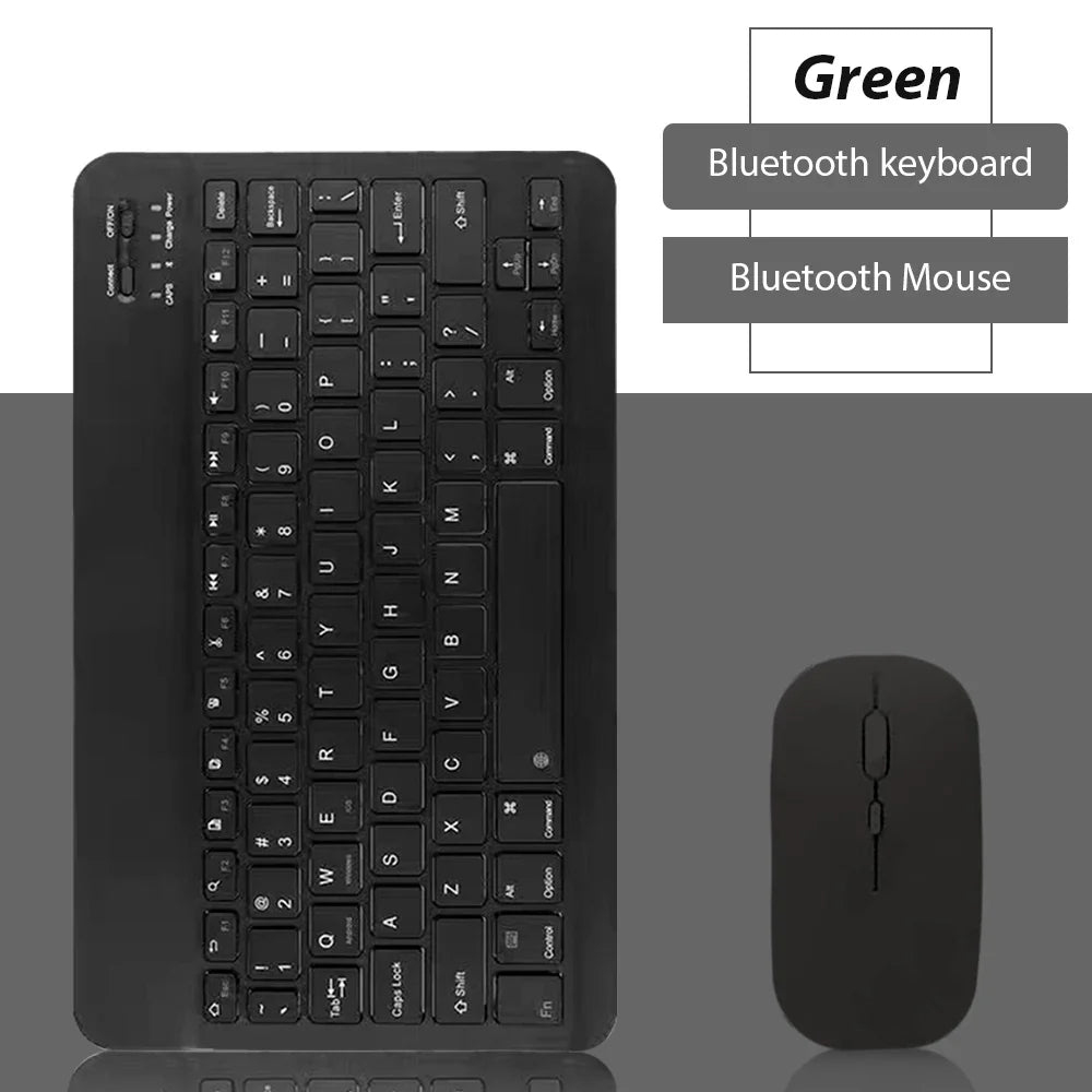 Bluetooth Wireless Keyboard and Mouse Combo Portable Mini Rechargeable for iPad Tablet Mobile Phone Android iOS Windows PC