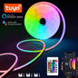 RGBIC Neon LED Strip Light 1/2/3/5M (3.3/6.6/9.8/16.4 ft) IP65 Waterproof USB Smart Rope Light App & Voice Control Music Sync