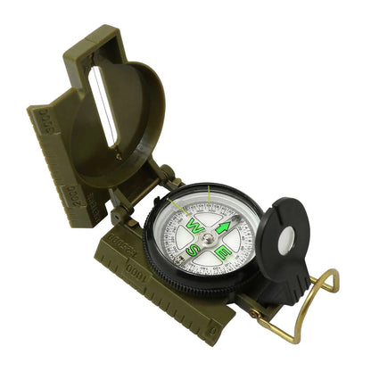 Portable Lensatic Compass – Phosphorescent Handheld Navigation Compass for Hiking, Camping & Survival