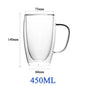 Double-Wall Borosilicate Glass Cups (80-450 ml) Heat-Resistant Insulated Tea, Coffee & Beer Glasses, Single to 6-Pack