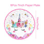 Unicorn Party Disposable Tablecloth Unicorn Birthday Party Decoration Girl Disposable Tableware Tablecloth Girls Baby Shower