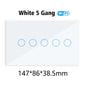 WiFi Smart Touch Glass Wall Light Switch — 8 Gang or 10 Gang (147 x 86 x 38.5 mm / 5.79 x 3.39 x 1.52 in) — Tuya/Smart Life, Alexa & Google Home