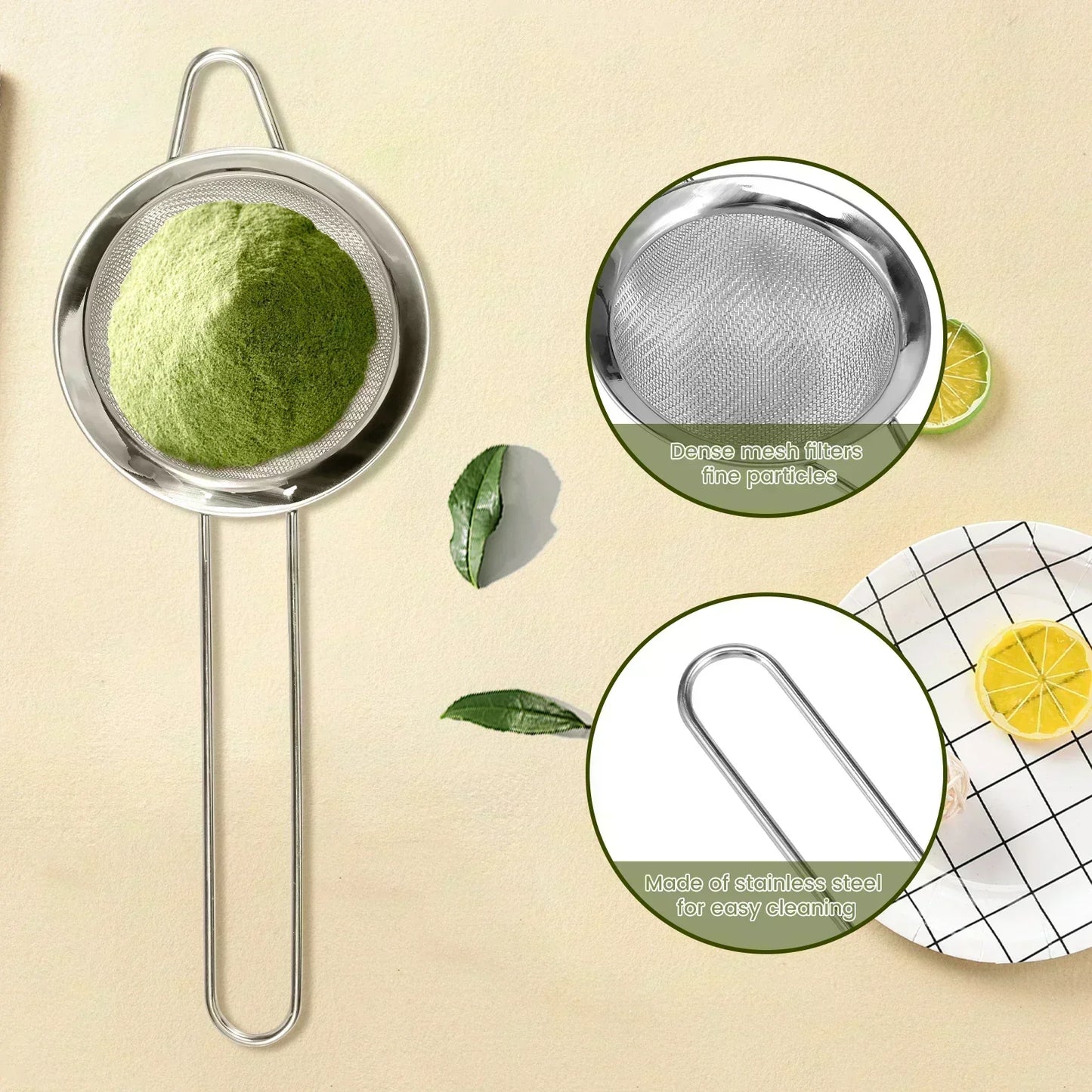 4Pcs Matcha Whisk Set Handmade Bamboo Matcha Whisk Traditional Tea Scoop Deep Scoop Tea Strainer Clear Whisk Storage Holder