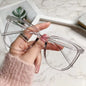 Transparent Square Blue Light Blocking Glasses for Women and Men - Clear Frame Computer Eyewear
