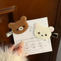 Cartoon Relax Bear Acrylic Duckbill Hair Clip - Cute Kawaii Side Bang Hairpin for Women & Girls, Student Hair Accessory Gift