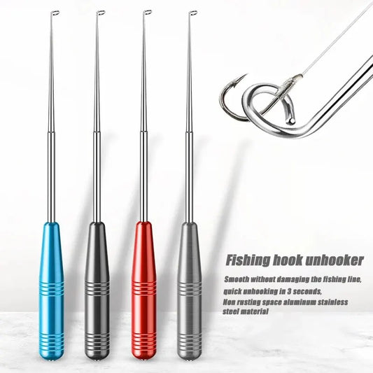 Deep-Throat Hook Unhooker — Stainless Steel Quick-Release Carp Fishing Tool