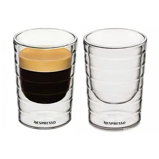 Double Wall Heat-Resistant Glass Coffee & Tea Cups — Insulated Clear Drinkware (85ml/2.9oz, 150ml/5oz, 350ml/12oz) — 1/2/4/6-Pack