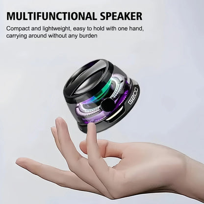 Bluetooth 5.3 Mini Portable Magnetic Speaker with RGB Lighting — Compact Wireless Speaker for PC, MacBook, iPhone & Android