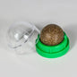 Wall-Mounted Catnip Ball Toy for Cats — 3 cm (1.2 in) Mint Ball, 4.5 cm (1.8 in) Base • Self-Rotating Interactive Cat Toy for Scratching & Dental Health