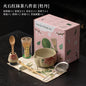 2-8PCS Japanese Flint red Matcha Making Set Bamboo Matcha Brush Exquisite Matcha Bowl Box with Whisk Sumptuous Tea Tools Gifts